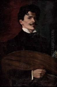 Selbstbildnis Als Maler Mit Palette by Jakob Koganowsky