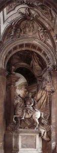 Equestrian statue of Charlemagne by Agostino Cornacchini