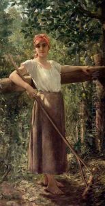 Portrait De Paysanne by Jacqueline Comerre-Paton