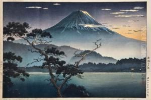 Mt Fuji Fromlake Saiko by Tsuchiya Koitsu