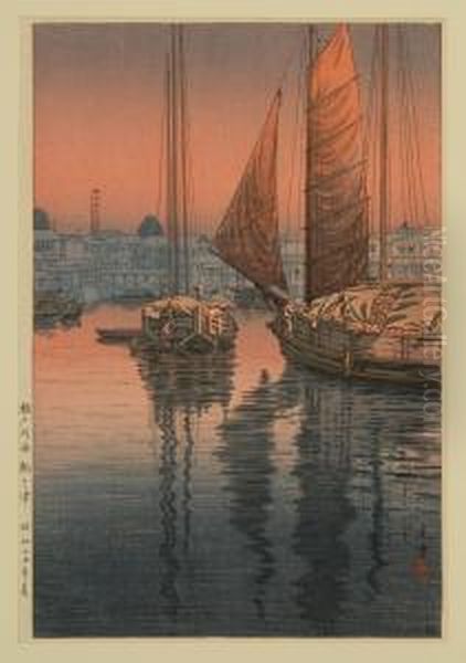 Sunset Harbor Scene - view 1