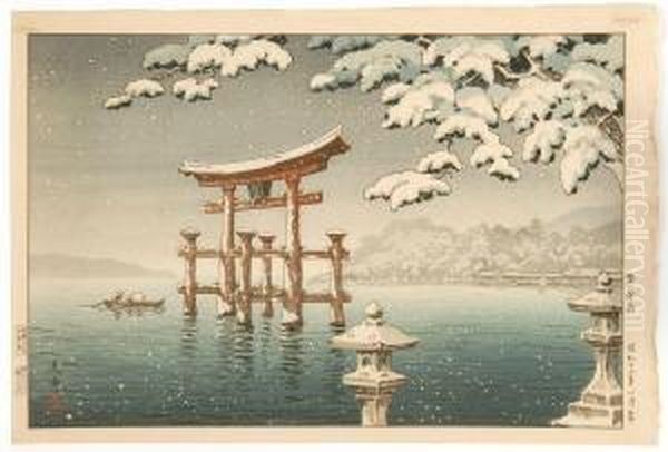Snow At Miyajima - view 1