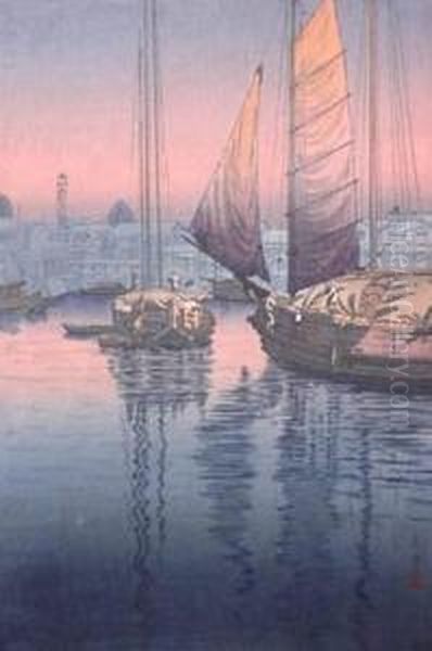 Sunset Glow At Tomonoura Bay - view 1