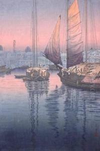 Sunset Glow At Tomonoura Bay by Tsuchiya Koitsu