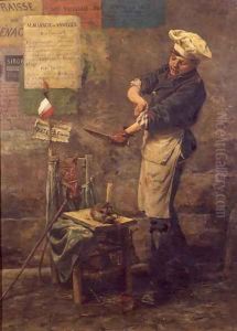 Rat Seller during the Siege of Paris, 1870 by Narcisse Chaillou