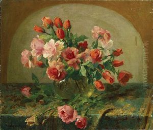 Compositie Met Rozen by Henri Kokken