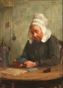 Breton Card Player by Henri Kokken