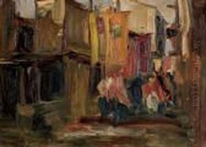 Prozession In Einer Gasse by Demeter Koko