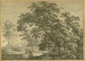 Der Angler Unter Der Grossen Eiche by Carl Wilhelm Kolbe