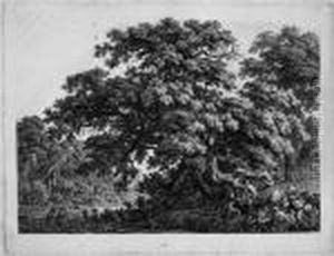 Die Grose Eiche Auf Einer Boschung by Carl Wilhelm Kolbe
