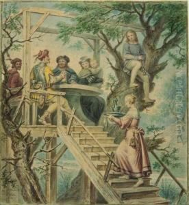 Das Festmahl. 1834 by Carl Wilhelm Kolbe