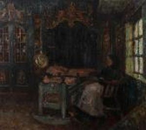 A Figure In An Interior by Ernst Kolbe
