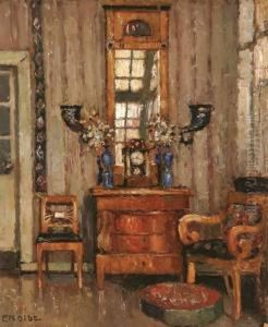 An Interior Scene Near Window by Ernst Kolbe