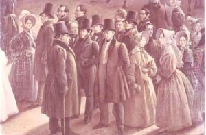 Parade on the Field of Mars (detail of the crowd) 1832 by Grigori Grigorevich Chernetsov