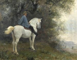 Reiter Mit Schimmel Am Ufer Des Zurichsees Reiter Mit Schimmel Am Ufer Des Zurichsees