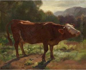 Stehende Kuh In Landschaft, 1858
Standing Cow In Landscape, 1858 by Rudolf Koller