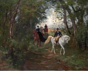 Outing On The Forest's Edge by Rudolf Koller