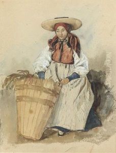 Sitzende Frau Mit Kniepe. Sitzende Frau Mit Kniepe.
