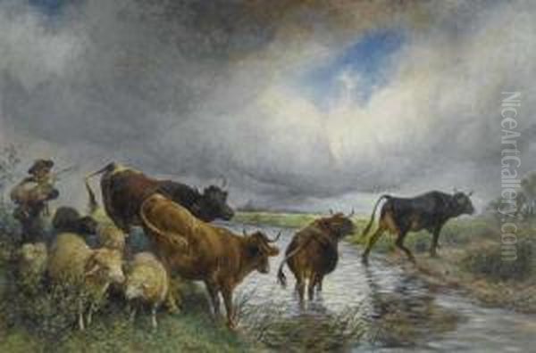 Herd Crossing At Ford. - view 1