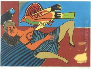 Untitled, from Femme entre tigre et oiseau by Michel des Gobelins Corneille