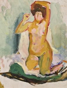 Kniender Akt by Broncia Koller-Pinell