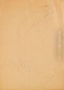 Gebeugter Akt by Broncia Koller-Pinell