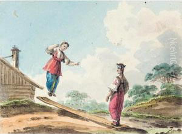 A Set Of Nine Miniature Genre Scenes - view 1