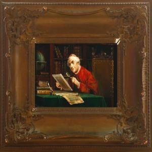 A Reading Cardinal by Lajos Kolozsvary