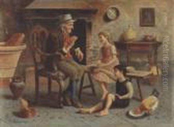 Grandfather Telling A Tale - view 1
