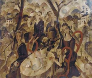 Tea In The Garden by Joseph Kolschbach