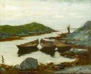 Robater I En Bukt 1886 1886 by Fredrik Kolsto