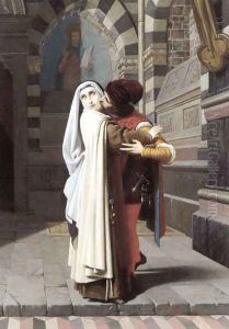The Embrace of Fra Filippo Lippi and Lucrezia Buti by Gabriele Castagnola