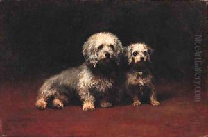 Dandie Dinmont and Puppy by Helen Cridland