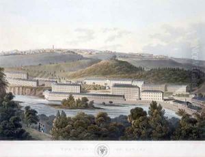 The Town of Lanark, from 'View of Scotland', 1824-25 by I. Clark