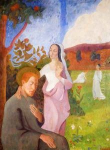 Saint Francis and the Vision of the Three White Virgins by Gad Frederik Clement