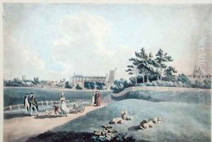 New College from the Parks, c.1790 by Peter Le Cave