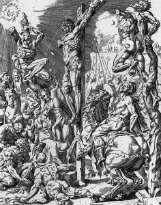 The Crucifixion of Christ 1548 by Dirck Volkertsz Coornhert