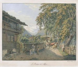 Le Retour Des Alpes by Franz Niklaus Konig