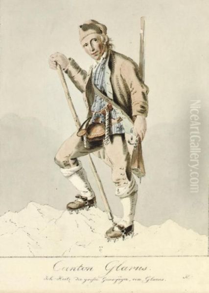 Canton Glarus. Joh: Heitz Der Grosse Gems=jager, Von Glarus - view 1
