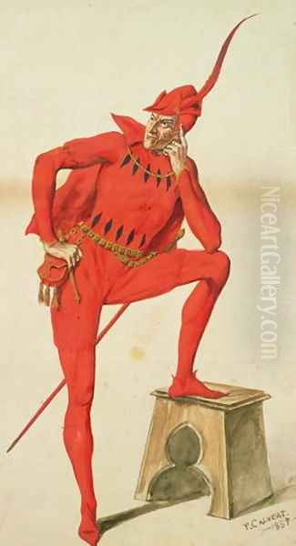 Henry Irving (1870-1919) as Mephistopheles in 'Faust' by Goethe, 1889 - view 1