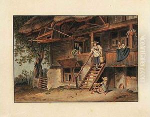 Maison De Paysans A Lauterbrunnen by Franz Niklaus Konig
