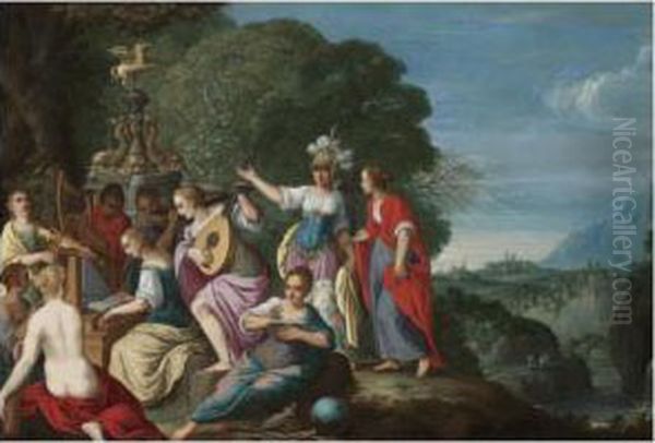 Minerva And The Nine Muses - view 1