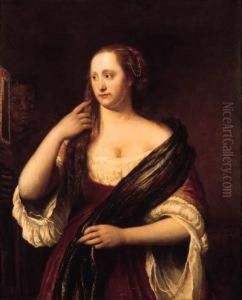 A Vanitas: A Lady At Her Toilet