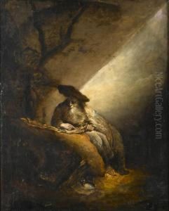 A Philosopher 99 X 79cm by Salomon Koninck