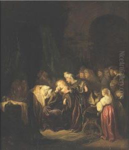 David And Batsheba Mourning Over Their Dead Son by Salomon Koninck