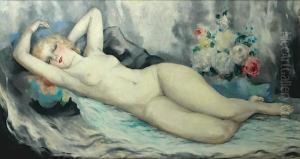 Jeune Femme Allongee by Micao Kono