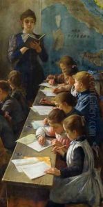 The Dictation Lesson, 1891 by Demetrio Cosola