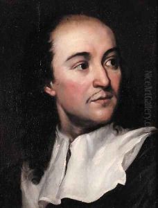 Portrait of a Gentleman, small bust-length, wearing a black tunic by Guillaume Courtois