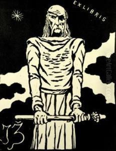 Ex Libris Jan Zizka by Jan Konupek