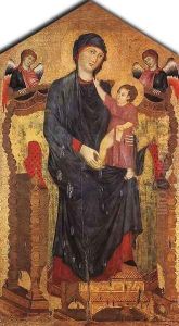 Madonna Enthroned with the Child and Two Angels by Giovanni Cimabue